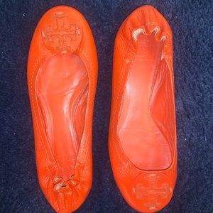 Tory Burch Minnie Travel Leather Ballet Flats